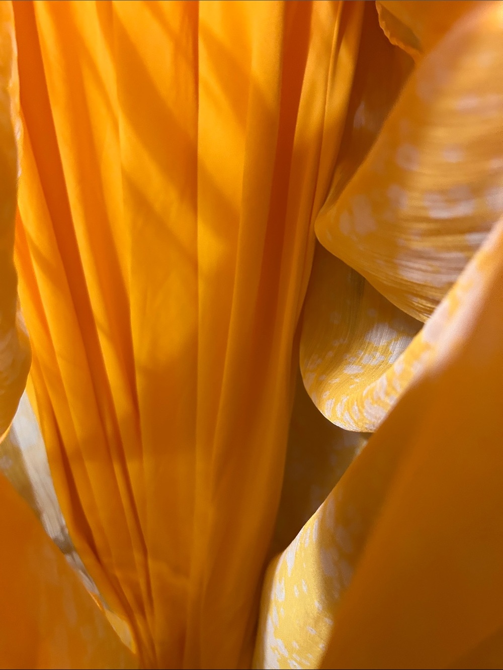 LC Lauren Conrad Yellow Floral Wrap Maxi Dress with Ruffle Trim - Picture 4 of 4